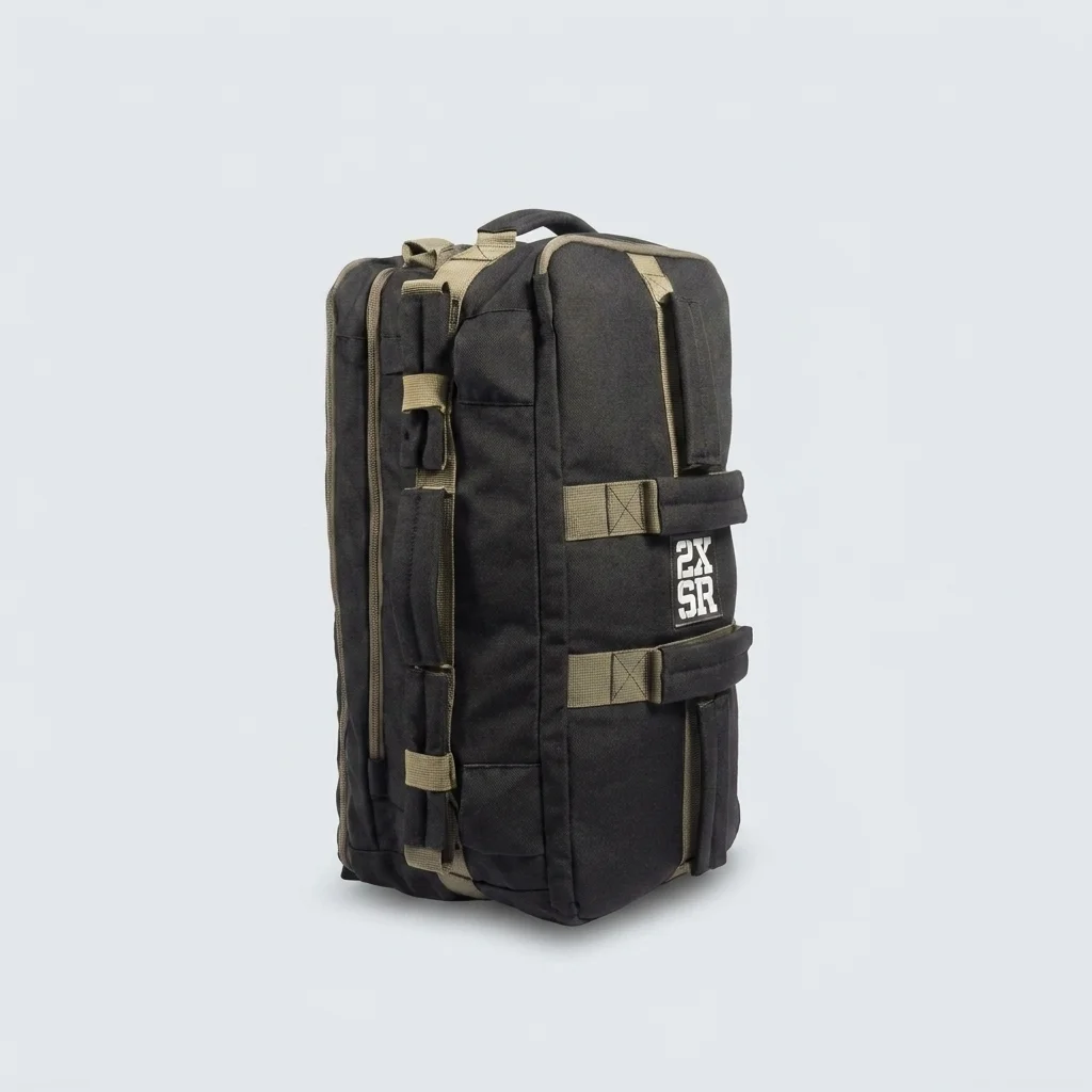 The manufactured 2XSR pack, studio shot